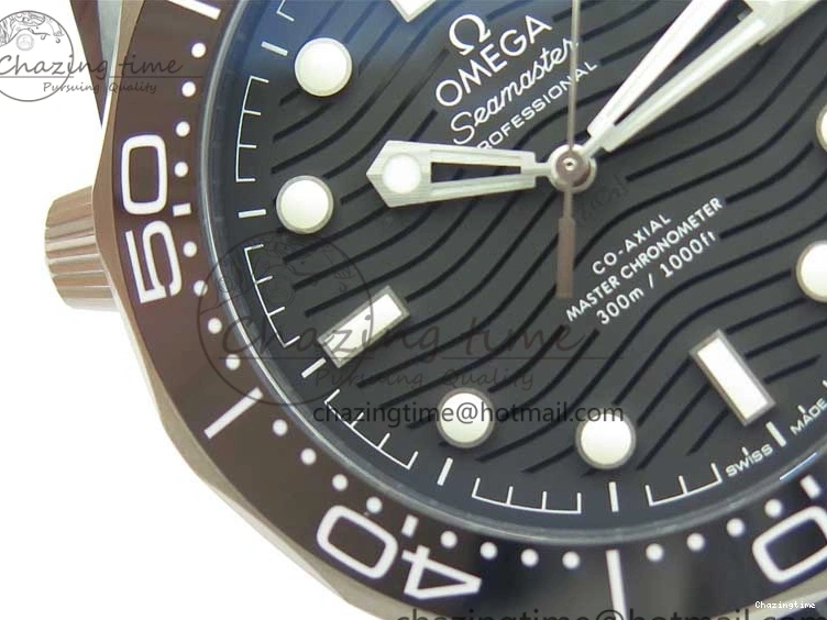 0121 Seamaster Diver 300M Real Ceramic Case VSF 1:1 Best Edition on Black Rubber Strap A8806 (Free Nato) SunProtective 7935